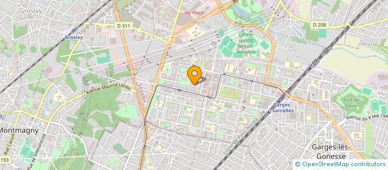 localisation de l'entreprise S.C.I. CALPI  SARCELLES