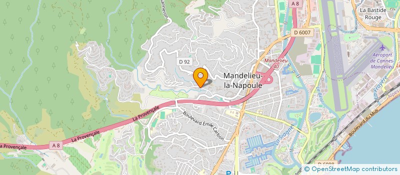 localisation de l'entreprise S.C.I. CAMA  MANDELIEU-LA-NAPOULE