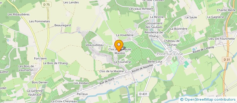 localisation de l'entreprise S.C.I. CAMOSA  POCE-SUR-CISSE