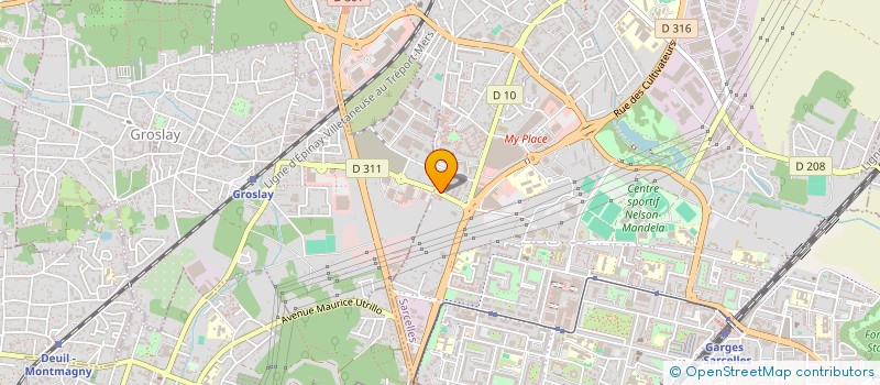localisation de l'entreprise S.C.I. CAP2012   (CENTRE D ACTIVITES PARISIEN  SARCELLES