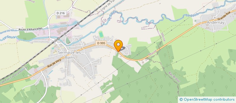 localisation de l'entreprise S.C.I. CARROIS S.J.  SERMAIZE-LES-BAINS