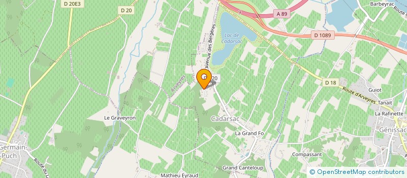 localisation de l'entreprise S.C.I. CAYENNE  CADARSAC