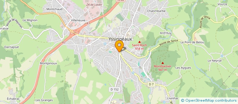 localisation de l'entreprise S.C.I CHANTEMESSE  YSSINGEAUX