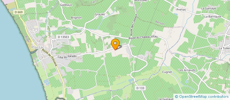 localisation de l'entreprise S.C.I. CHARLENE LABORDE  PLASSAC