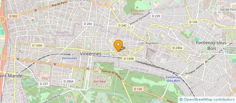 localisation de l'entreprise S.C.I. CHOPIN à VINCENNES