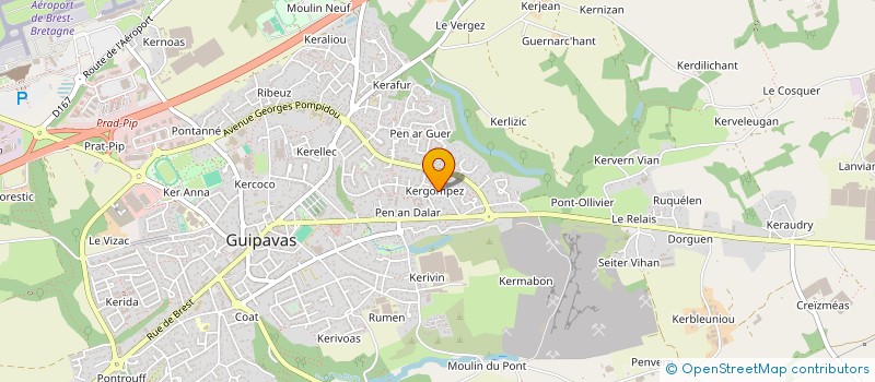 localisation de l'entreprise S.C.I. CO2J  GUIPAVAS