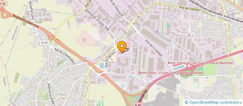 localisation de l'entreprise S.C.I. CORBOEUF à CORBAS