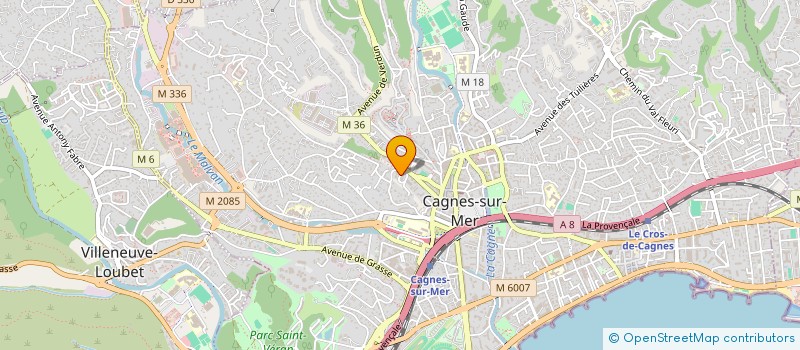localisation de l'entreprise S.C.I. CROS LES PINS à CAGNES SUR MER