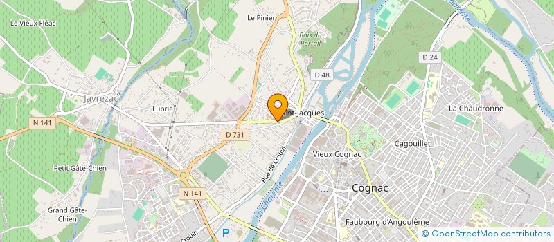 localisation de l'entreprise S.C.I. CT2ME à COGNAC