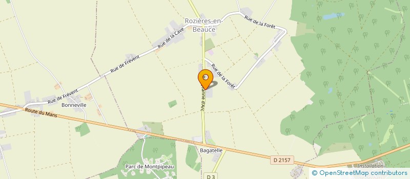 localisation de l'entreprise S.C.I D.F  ROZIERES-EN-BEAUCE