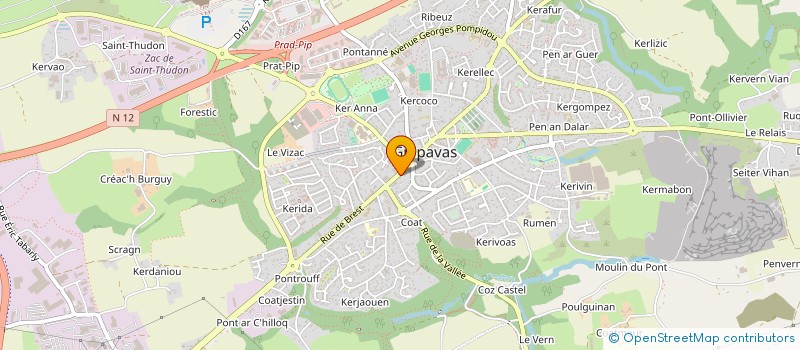 localisation de l'entreprise S.C.I. DAMS  GUIPAVAS