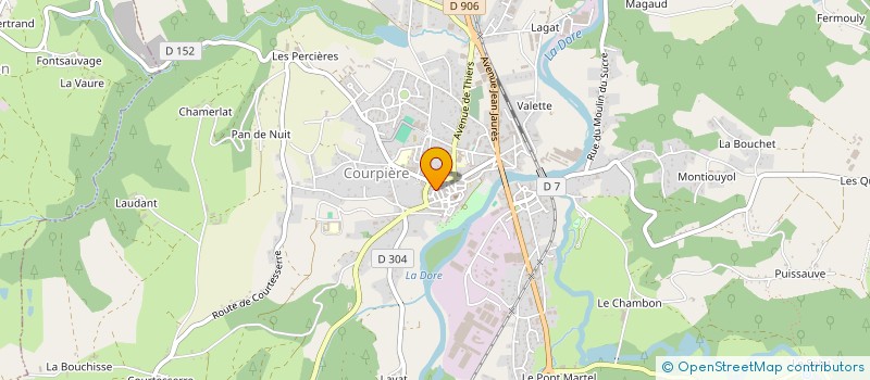 localisation de l'entreprise S.C.I. DE CHAMERLAT à COURPIERE