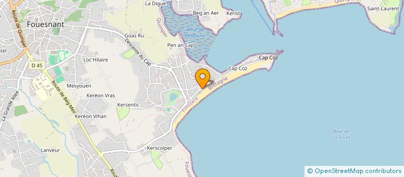 localisation de l'entreprise S.C.I. DE GUIRIDEN  FOUESNANT