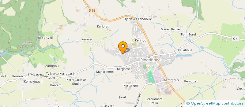 localisation de l'entreprise S.C.I. DE KERHEUN  PLOGONNEC