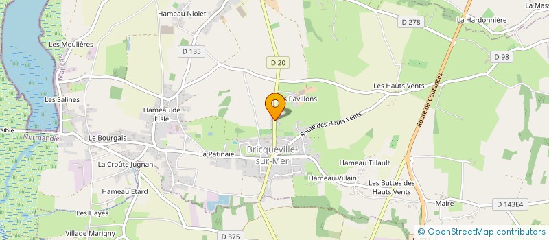 localisation de l'entreprise S.C.I. DE LA BLANCHE MAISON  BRICQUEVILLE-SUR-MER