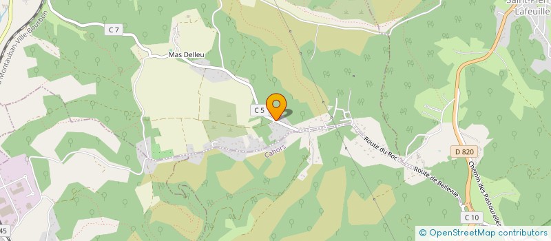 localisation de l'entreprise S.C.I. DE LA COMBE DE LA FAURE  CALAMANE