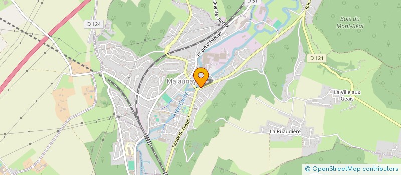 localisation de l'entreprise S.C.I. DE LA CRESSONNIERE  MALAUNAY