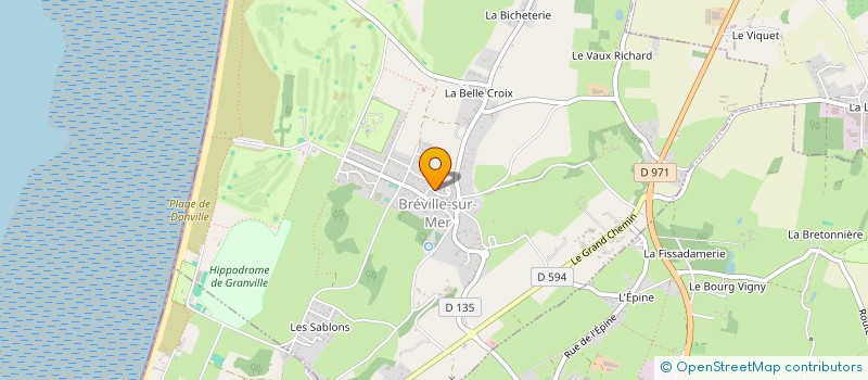 localisation de l'entreprise S.C.I. DE LA PIERRE DE JADE  BREVILLE-SUR-MER