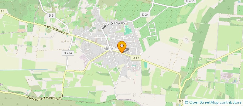 localisation de l'entreprise S.C.I. DE LA TOUR AUX DEUX COLOMBES  MOURIES