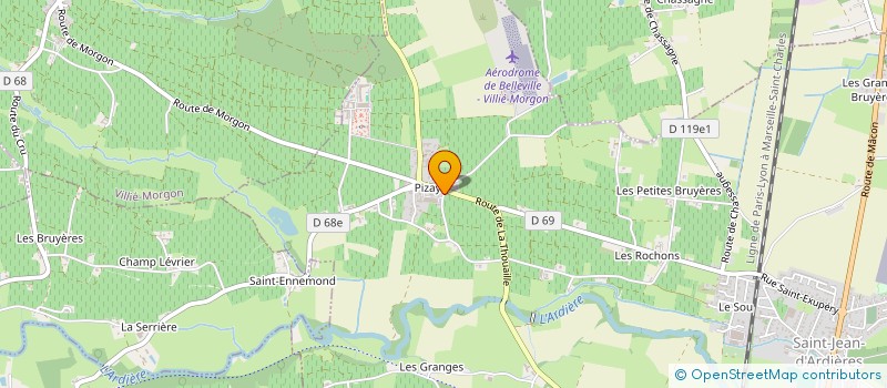 localisation de l'entreprise S.C.I. DE PIZAY  BELLEVILLE-EN-BEAUJOLAIS