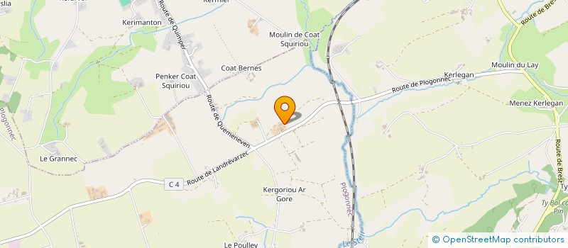 localisation de l'entreprise S.C.I. DE TREBIOLET  PLOGONNEC