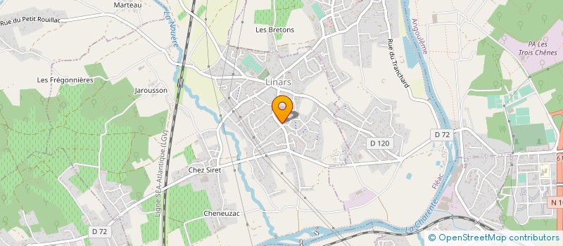localisation de l'entreprise S.C.I. DEBERTEIX - GERBOU à LINARS