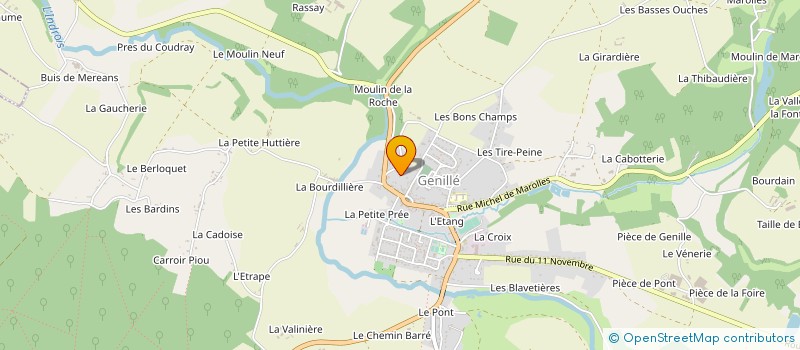 localisation de l'entreprise S.C.I. DES BEAUX GENETS FLEURIS  GENILLE