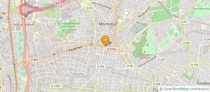 localisation de l'entreprise S.C.I. DES BOXES à MONTREUIL
