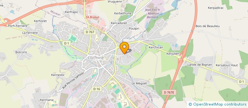 localisation de l'entreprise S.C.I. DES ECLATS  LOCMINE