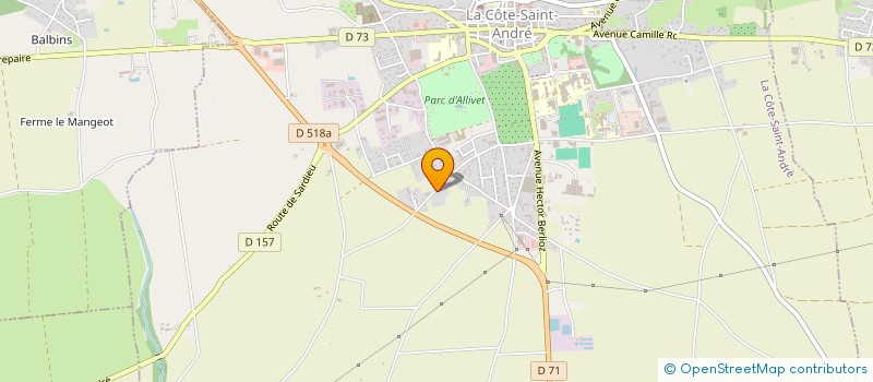 localisation de l'entreprise S.C.I. DES GRUSILLES  LA COTE-SAINT-ANDRE