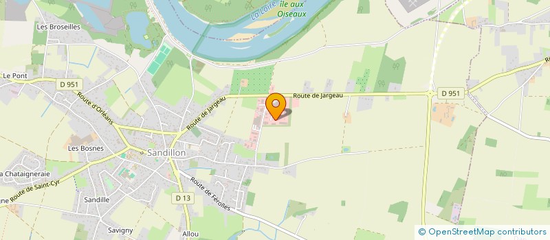 localisation de l'entreprise S.C.I. DES PINS à SANDILLON
