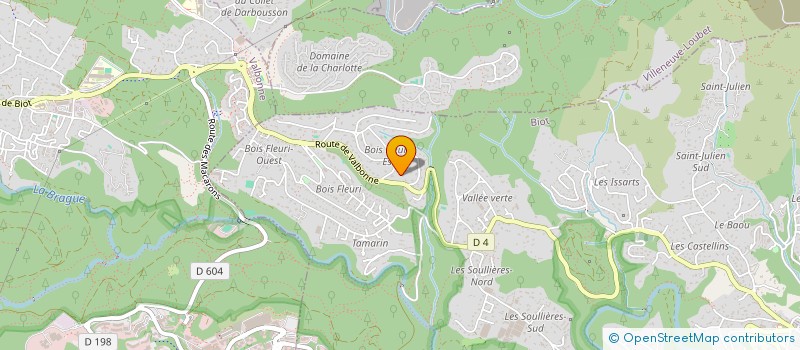 localisation de l'entreprise S.C.I. DES PLATANES  BIOT