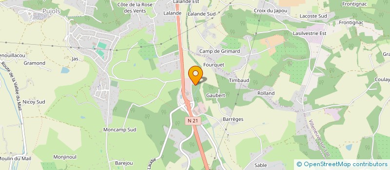 localisation de l'entreprise S.C.I DES TROIS MULETS  PUJOLS