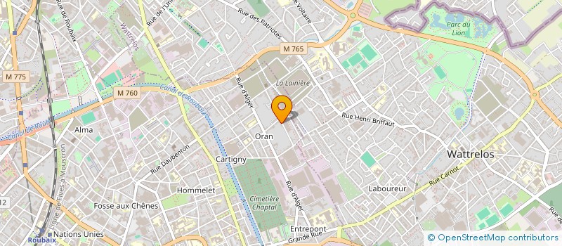 localisation de l'entreprise S.C.I DMS  ROUBAIX