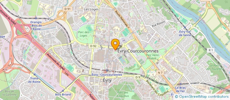 localisation de l'entreprise S.C.I. DNS MAZIERES à EVRY-COURCOURONNES