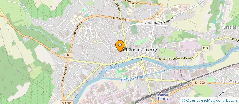 localisation de l'entreprise S.C.I. DPJ à CHATEAU-THIERRY
