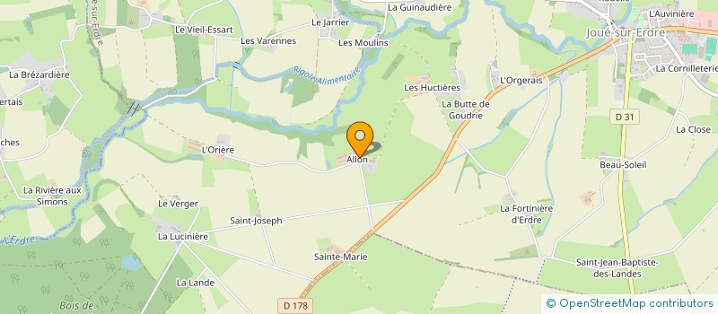 localisation de l'entreprise S.C.I. DU BAS ALLON  JOUE-SUR-ERDRE