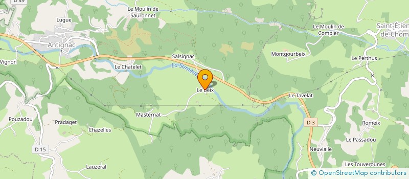 localisation de l'entreprise S.C.I. DU BEIX à ANTIGNAC