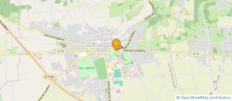 localisation de l'entreprise S.C.I. DU CENTRE  LA COTE-SAINT-ANDRE