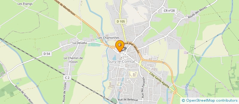 localisation de l'entreprise S.C.I. DU CHAMP DE MARS  SURY-LE-COMTAL