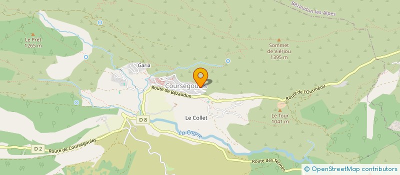 localisation de l'entreprise S.C.I DU CROS DE CAGNES  COURSEGOULES