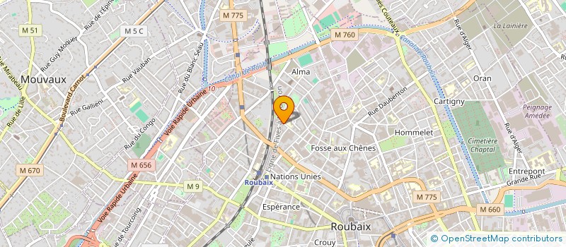 localisation de l'entreprise S.C.I. DU FONTENOY  ROUBAIX