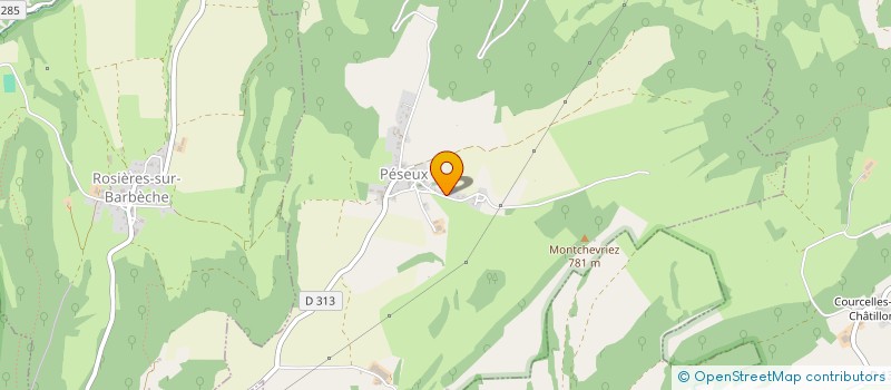 localisation de l'entreprise S.C.I. DU MONTCHEVRIEZ  PESEUX