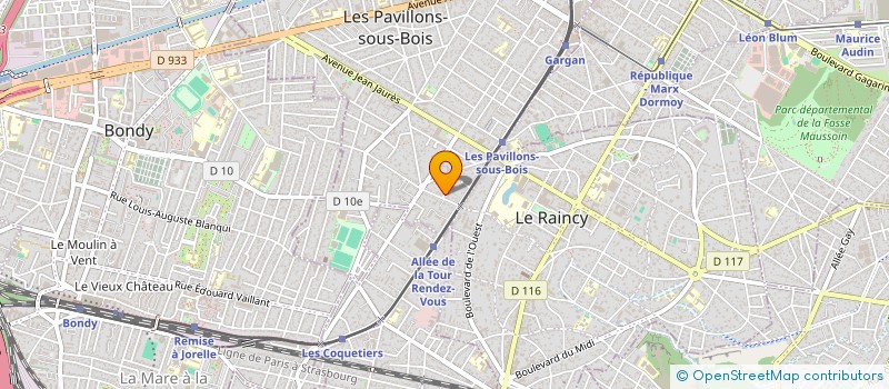 localisation de l'entreprise S.C.I. DU MOULAMB  LES PAVILLONS-SOUS-BOIS