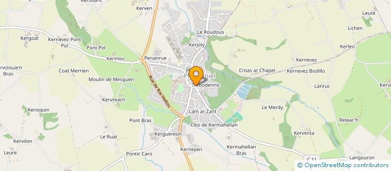 localisation de l'entreprise S.C.I. DU PALMIER  LE FOLGOET