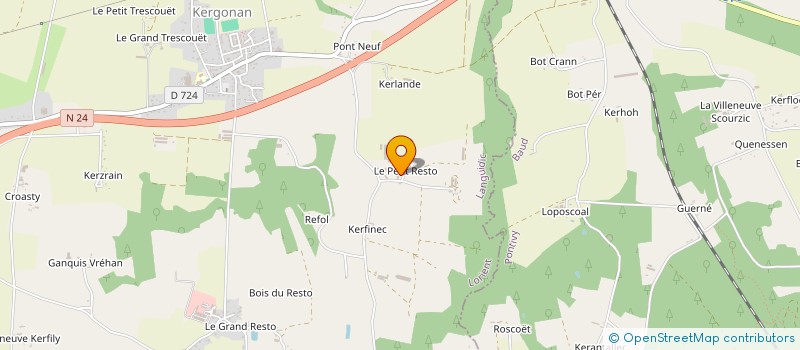 localisation de l'entreprise S.C.I. DU RESTO56  LANGUIDIC