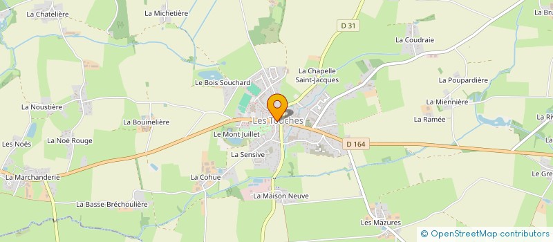 localisation de l'entreprise S.C.I. DUPONT à LES TOUCHES