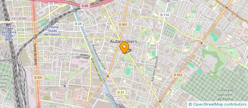 localisation de l'entreprise S.C.I. ENSOR  AUBERVILLIERS