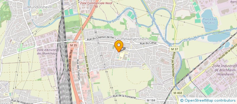 localisation de l'entreprise S.C.I ETR TOTARO  SOUFFELWEYERSHEIM