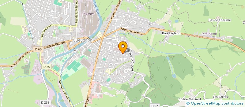 localisation de l'entreprise S.C.I. FAMILLE COTTIN  GUEUGNON